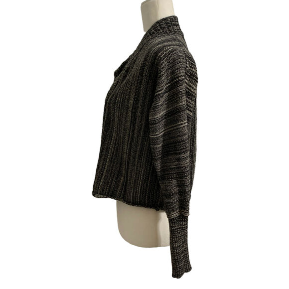 Calvin Klein Cardigan Sweater Jacket XS Womens Black Knit Open Front Long Sleeve - Picture 3 of 11
